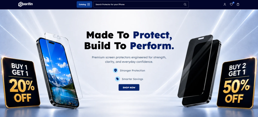 Saarifin ecommerce web development project