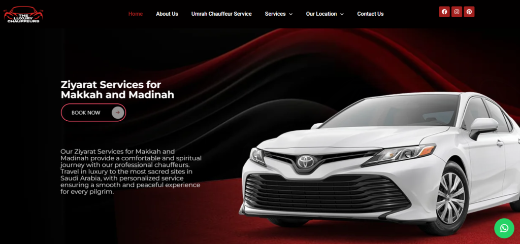 The Luxury Chauffeurs web development project