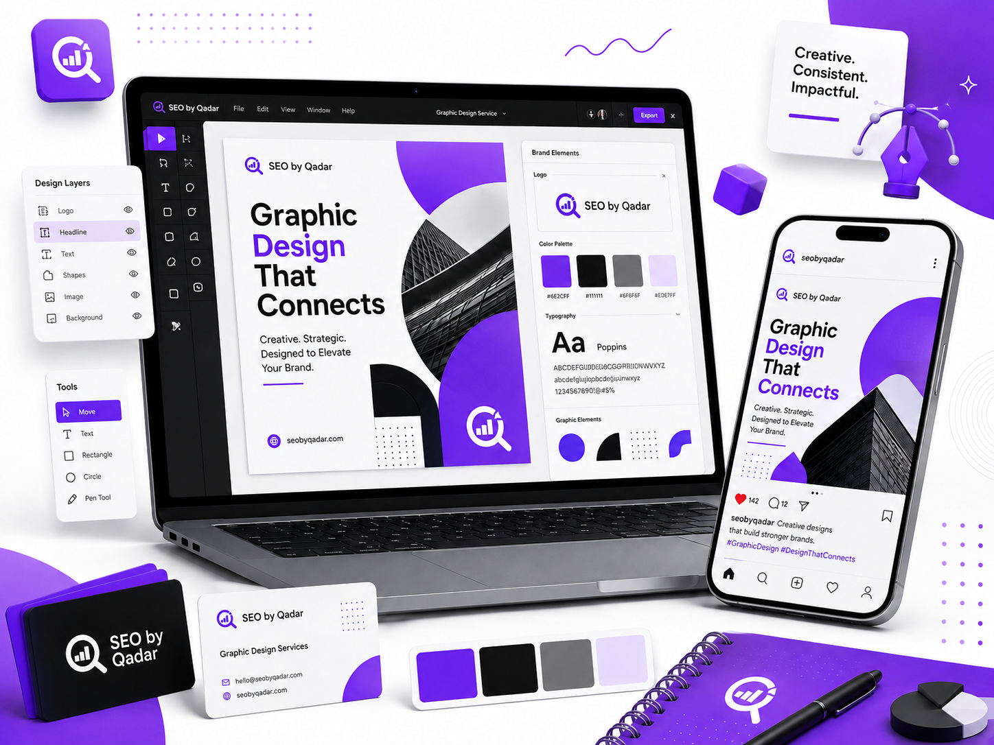 Graphic design services by SEO by Qadar