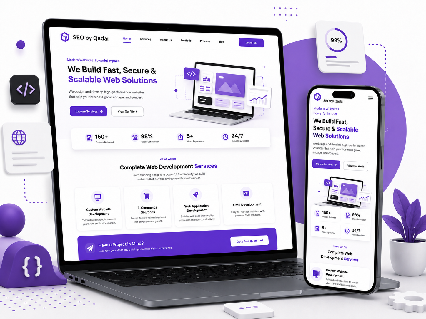 Web development services by SEO by Qadar