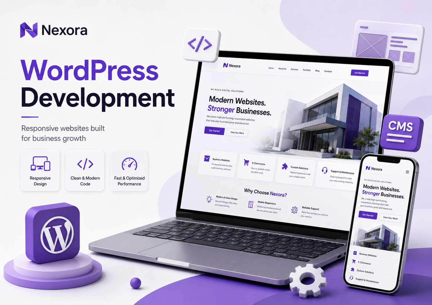 WordPress development services for business websites